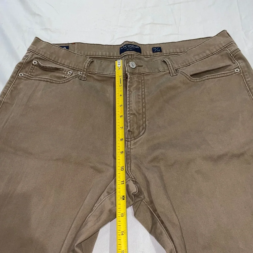 Lucky Brand 410 Athletic Straight Pants Mens 38x32 Brown 7MP10072